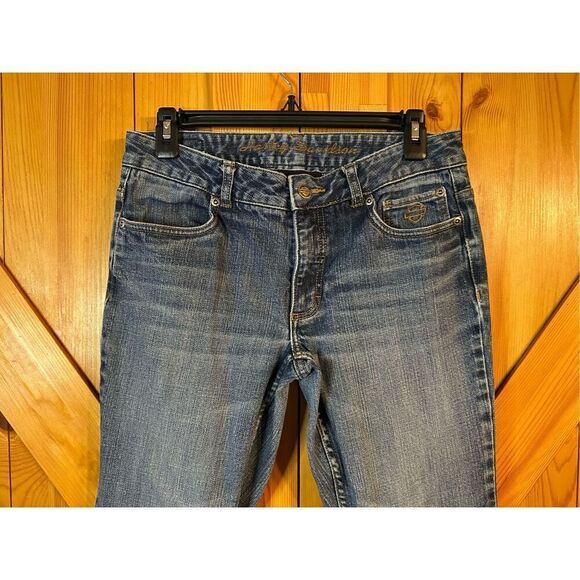 Harley Davidson jeans boot medium wash size 6 petite (4975) - Picture 3 of 8